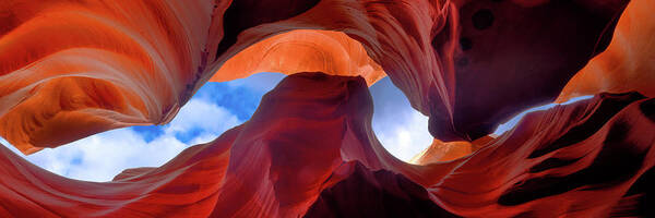Antelope Canyon Poster featuring the photograph Sacred Cathedral by Mikes Nature