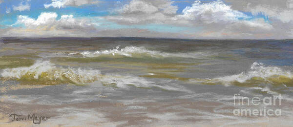 Seascape Of Myrtle Beach Poster featuring the painting Myrtle Beach by Terri Meyer