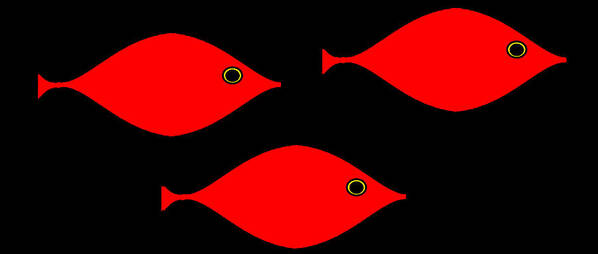  Poster featuring the digital art Picasso's Fish by Cletis Stump