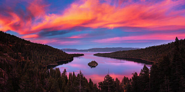 Emerald Bay Poster featuring the photograph Emerald Bay Explode by Brad Scott