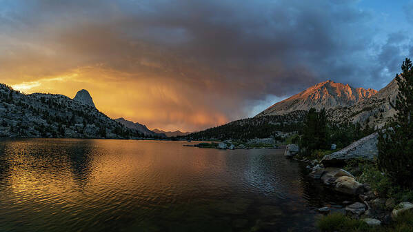 Sierra Poster featuring the photograph Sunset stormlight by Martin Gollery