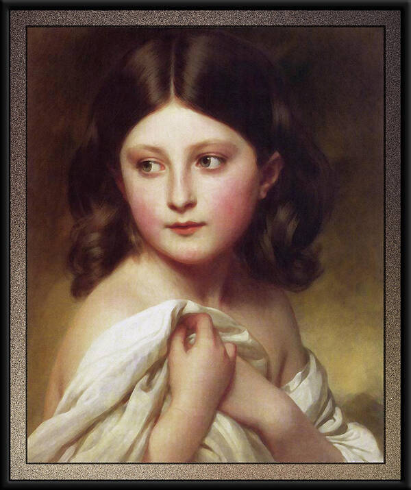 A Young Girl Called Princess Charlotte Poster featuring the painting A Young Girl Called Princess Charlotte by Franz Xaver Winterhalter by Rolando Burbon