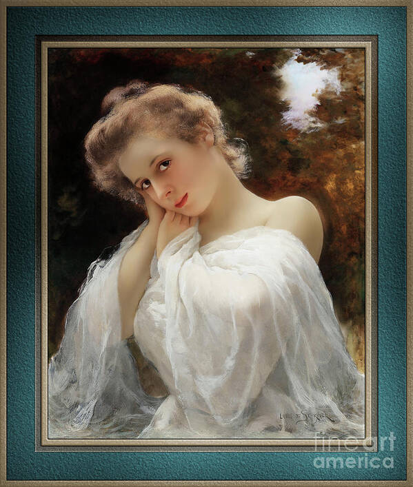 The Dreamer Poster featuring the painting The Dreamer by Louis Marie de Schryver Remastered Xzendor7 Fine Art Classical Reproductions by Rolando Burbon