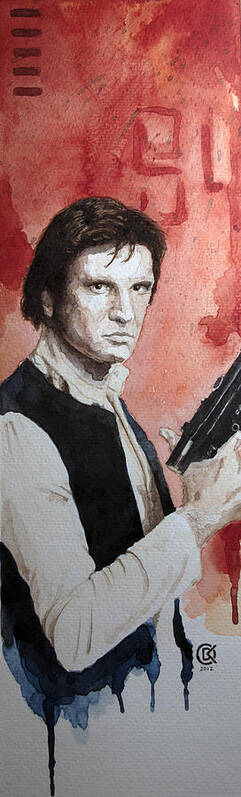 Star Wars Poster featuring the painting Han Solo by David Kraig