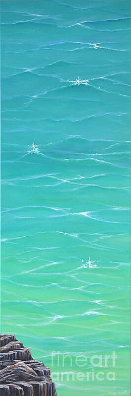 Water Poster featuring the painting Calm Reflections II by Mary Scott