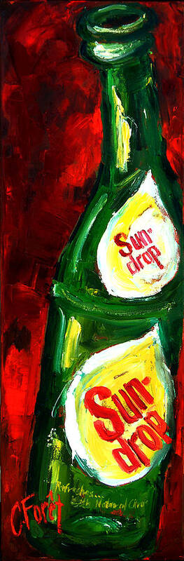 Sundrop Poster featuring the painting Drop of Sun by Carole Foret