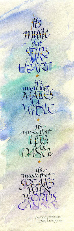 It's Music Poster featuring the painting It's Music by Judy Dodds