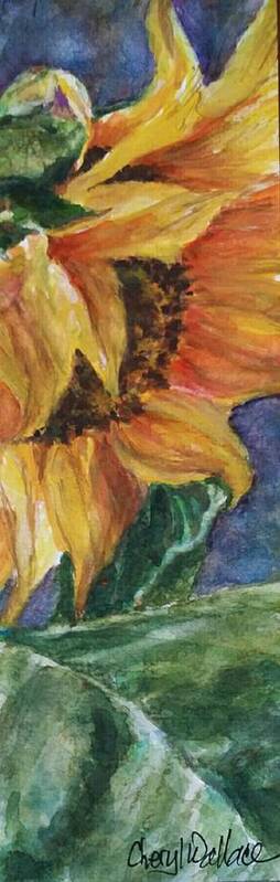 Sunflower Poster featuring the painting Joy for Today by Cheryl Wallace