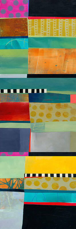 Abstract Art Poster featuring the painting Stripe Assemblage 2 by Jane Davies