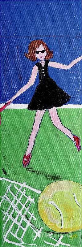 Tennis Poster featuring the painting Tennis Dolls -4 by Patty Donoghue