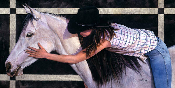 Cowgirl Poster featuring the painting My Girl by JK Dooley