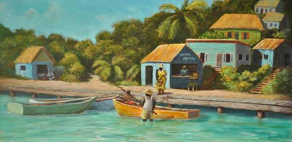Fishing Poster featuring the painting Going Fishing by Alan Zawacki
