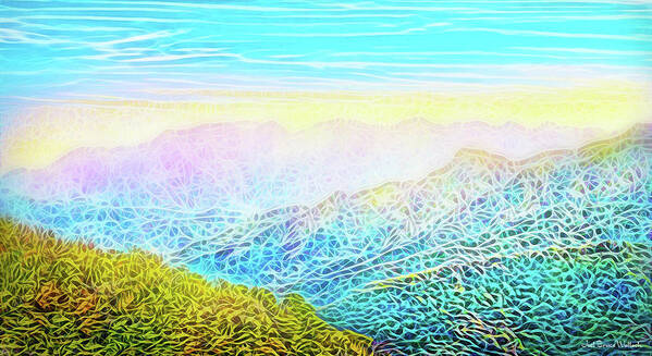 Joelbrucewallach Poster featuring the digital art Mountain Sunrise Perceptions by Joel Bruce Wallach