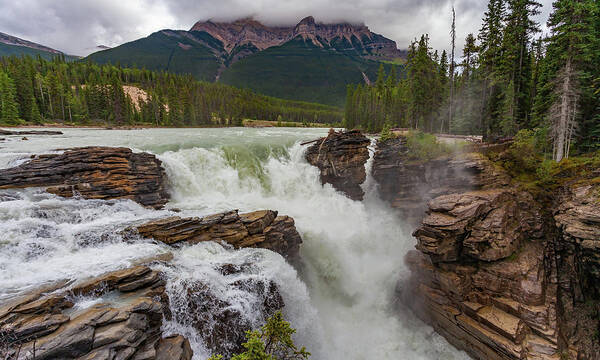 Alberta Poster featuring the photograph Athabasca Falls by Tommy Farnsworth