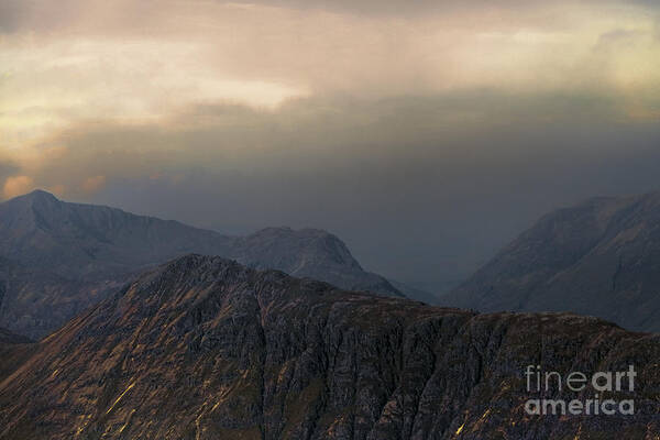 Buachaille Etive Mor Poster featuring the photograph Sunset at Stob Dearg by Kype Hills