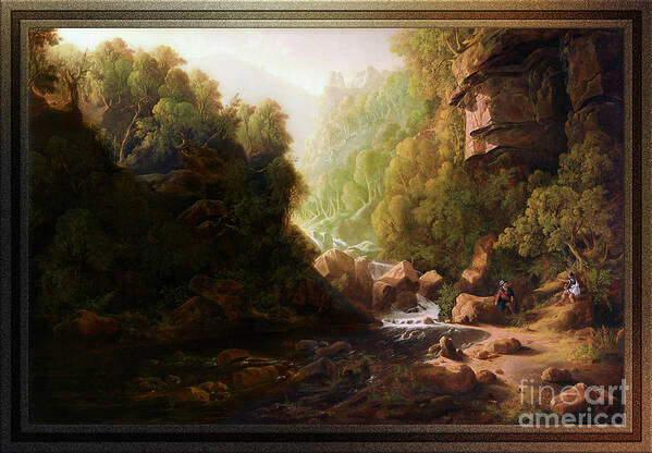 The Mountain Torrent Poster featuring the painting The Mountain Torrent by Francis Danby by Rolando Burbon