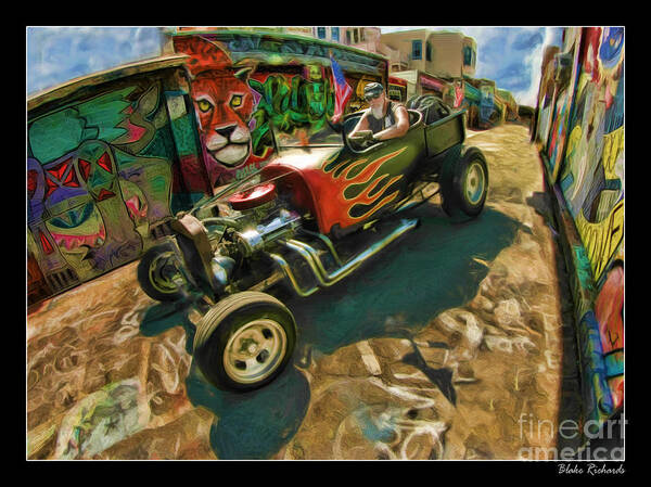 Old Cars Photos Poster featuring the photograph Psychedelic Journey by Blake Richards
