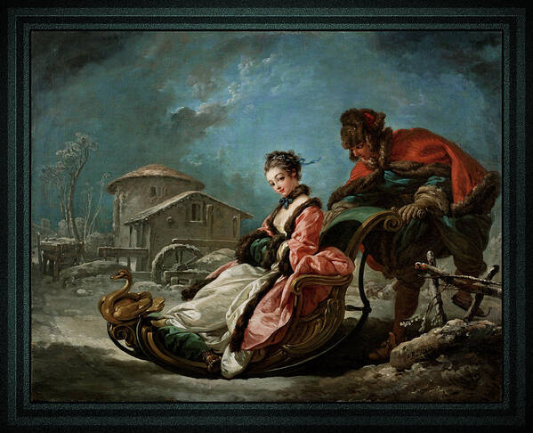 The Four Seasons Winter Poster featuring the painting The Four Seasons - Winter by Francois Boucher by Rolando Burbon