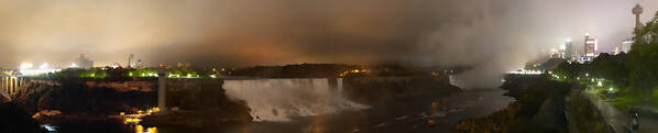 American Poster featuring the photograph Niagra Falls at Night by Gregory Scott