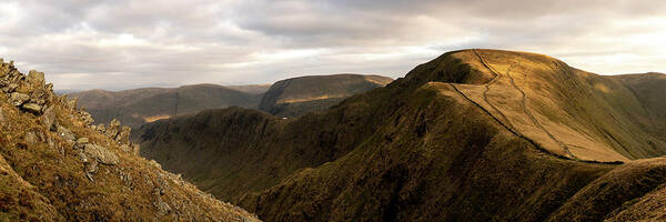 Panorama Poster featuring the photograph High Street Lake District by Sonny Ryse