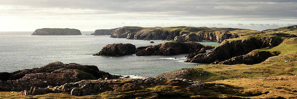 Panorama Poster featuring the photograph Mangersta Coast Isle of Lewis Outer Hebrides by Sonny Ryse