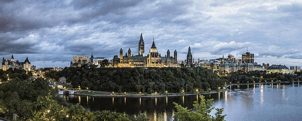 Canada Poster featuring the photograph Parliament Hill At Night by Levin Rodriguez