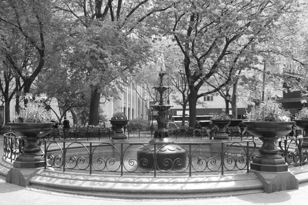 Madison Square Park Poster featuring the photograph Fountain Time by Catie Canetti