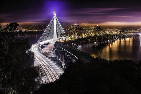 Bay Bridge Poster featuring the photograph The New Span by Don Hoekwater Photography