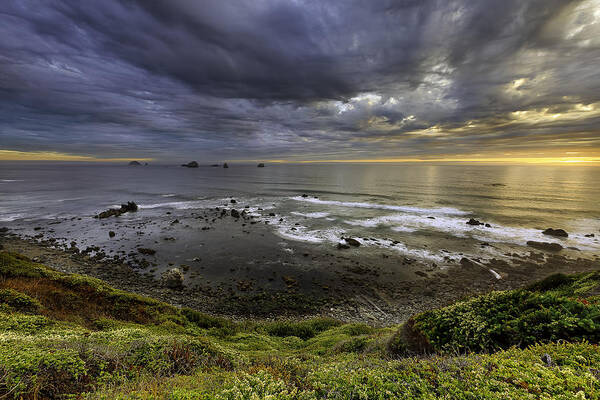Basia Poster featuring the photograph Port Orford Cove Sunset by Don Hoekwater Photography
