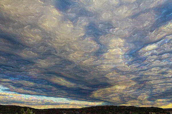 Clouds Poster featuring the photograph Satin Sky No. 1 by Pamela Showalter