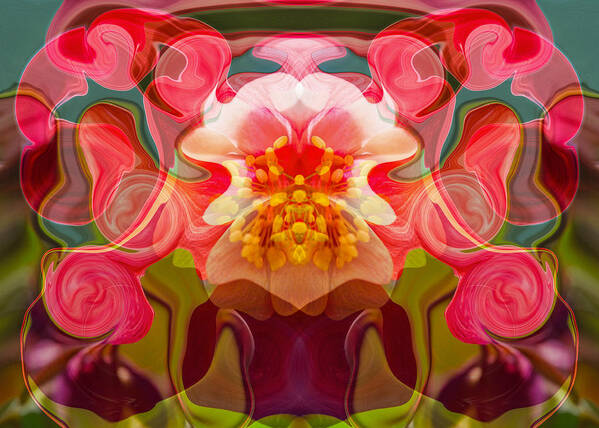 Abstract Poster featuring the painting Flower Child #1 by Omaste Witkowski