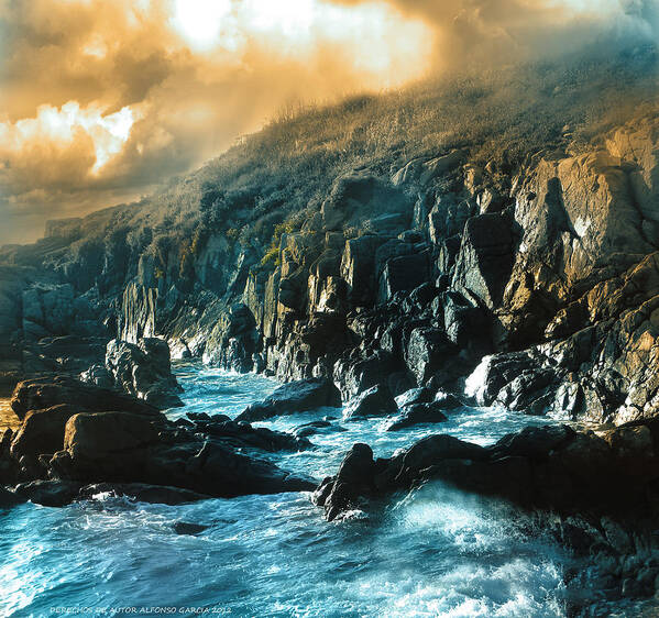 Seascape Poster featuring the photograph Roca de Percebes by Alfonso Garcia