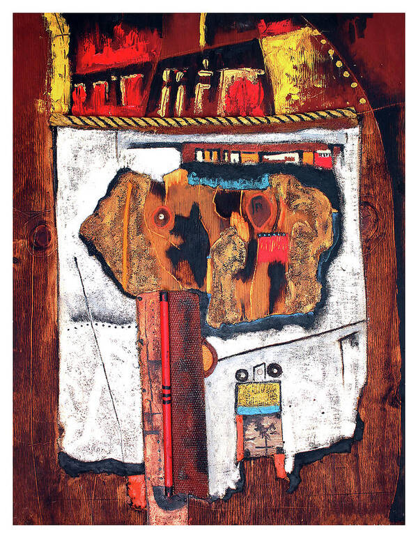 African Art Poster featuring the painting Door To The Other Side by Michael Nene