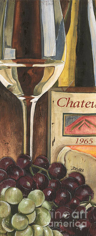 Grapes Poster featuring the painting Chateux 1965 by Debbie DeWitt