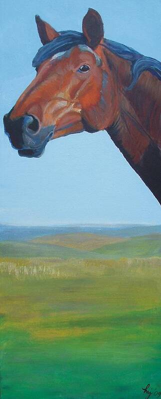 Horse Poster featuring the painting Horse Head Painting by Mike Jory