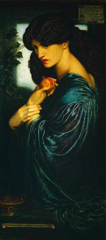 Proserpine Dante Gabriel Rossetti Poster featuring the painting Proserpine #2 by Celestial Images