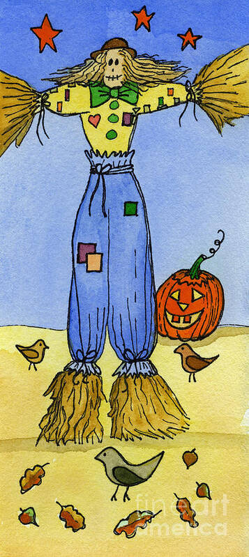 Scarecrow Poster featuring the painting Scarecrow by Norma Appleton