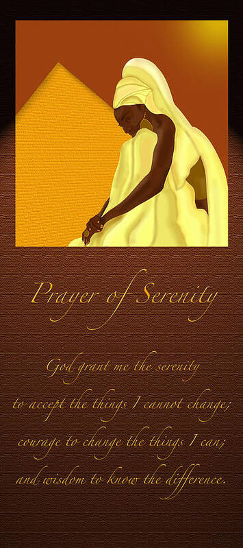 Religious Poster featuring the digital art Serenity Prayer by Terry Boykin