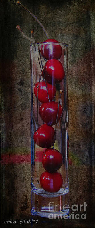 Cherries Poster featuring the photograph A Little Help From My Friends by Rene Crystal