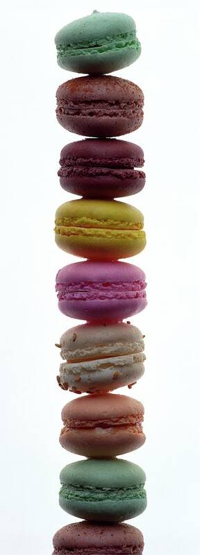 Cooking Poster featuring the photograph A Stack Of Macaroons by Romulo Yanes