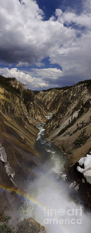 Grand Canyon Of The Yellowstone Poster featuring the photograph Grand Canyon Of The Yellowstone - 25x63 by J L Woody Wooden