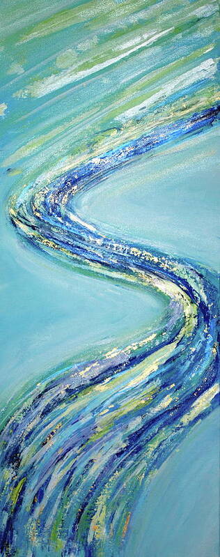 Rivers Of Living Water Poster featuring the painting Revelation 7 17 by Deb Brown Maher