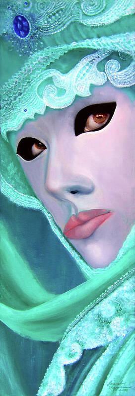 Venetian Theme Carnival Poster featuring the painting Venetian Mystique by Leonardo Ruggieri