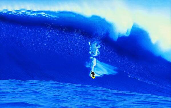 Surfing Poster featuring the painting Tafelberg Reef 2008 by John Kaelin