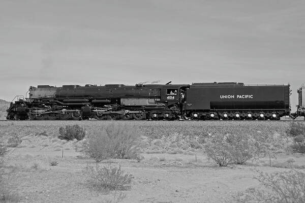Grayscale Union Pacific Big Boy 4104, Maricopa Mountains, Arizona, October 16, 2019 by Brian Lockett