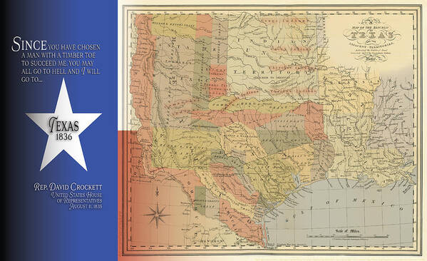 Texas Poster featuring the photograph Texas 1836 by Al White