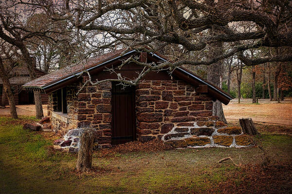 Stone Cabin by Judy Vincent