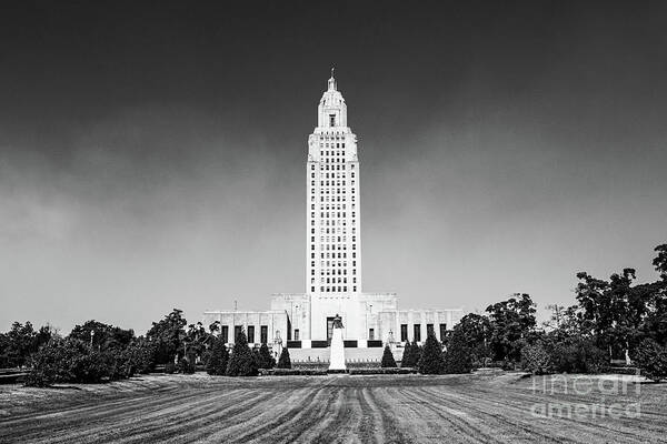Louisiana State Capitol - BW by Scott Pellegrin
