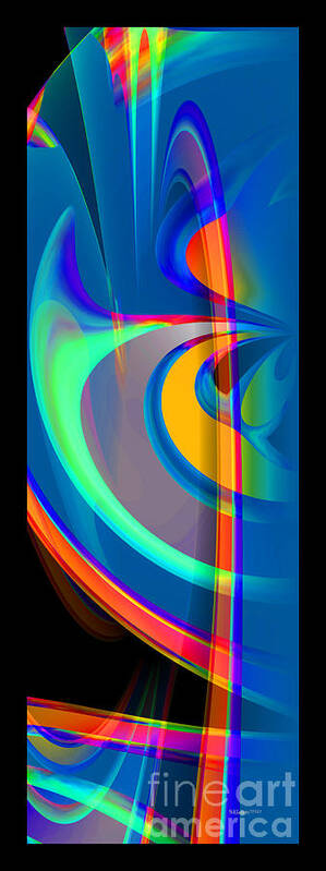 Abstract Poster featuring the digital art Liquid Breeze by William Ladson