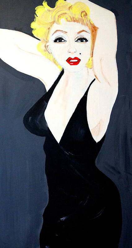 Marilyn Monroe Poster featuring the painting Marilyn  Monroe by Nora Shepley